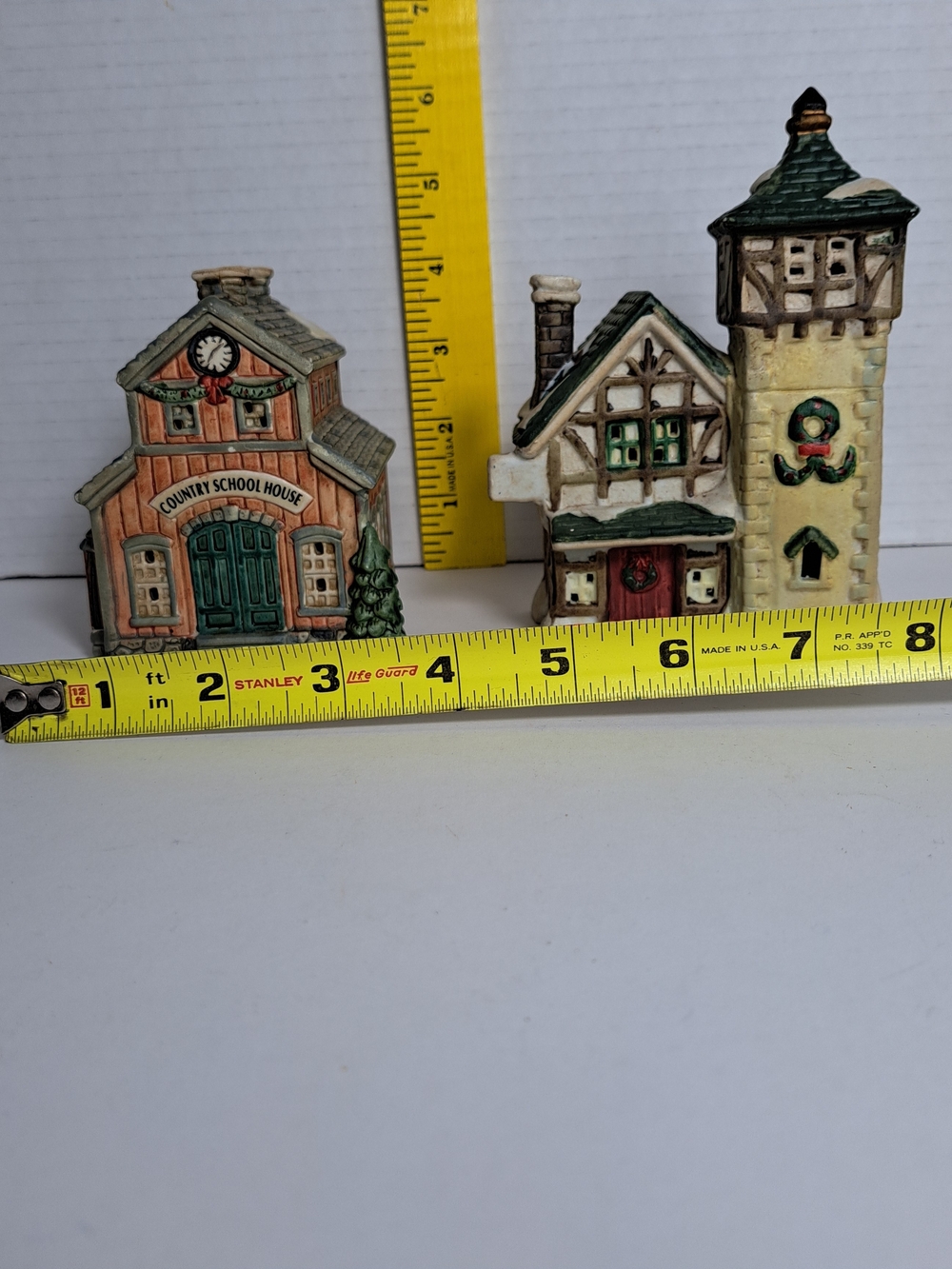 Lot of 2 Dickens Christmas Buildings, 1995 School House & 1990's Village House